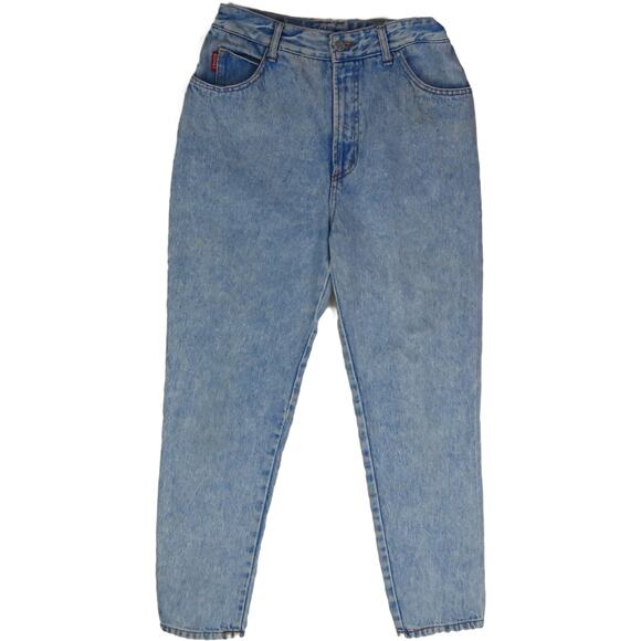 80s Vintage Bongo Light Acid Wash Rock Grunge High Waisted Mom Denim Jeans 28 - Picture 3 of 13